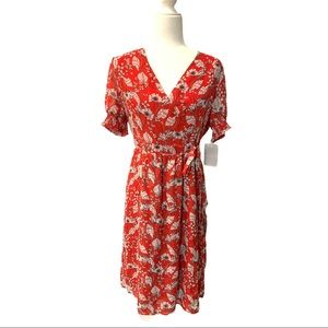 NWT Faux Wrap Floral Dress
